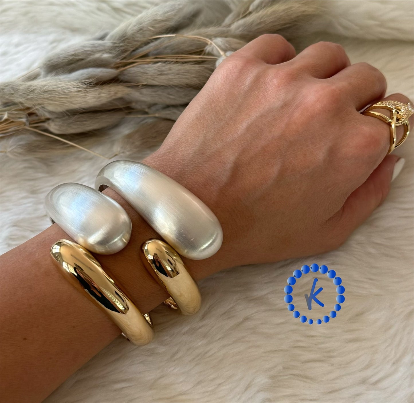 Attractive 2 Tone Bangle