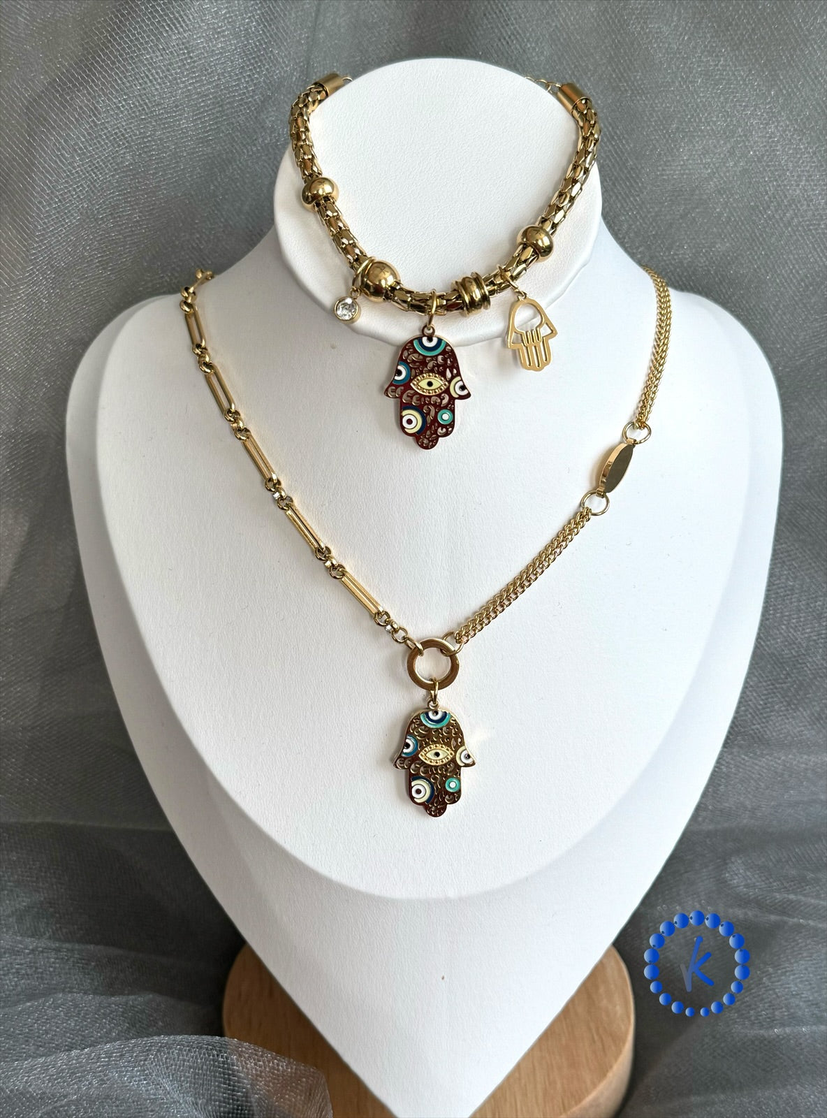 Stainless Steel Hamsa Hand Set