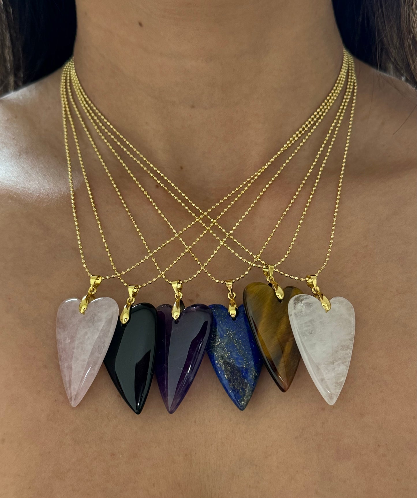 Gemstone Heart Necklace