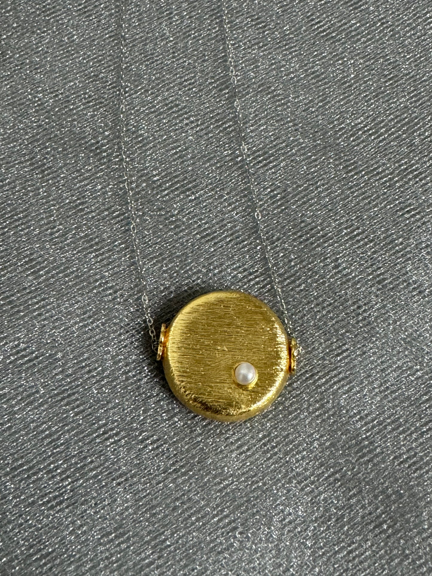 Pretty Flat Coin with Gem Accent