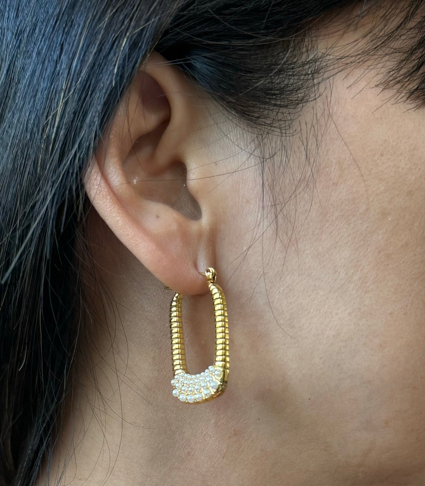 Attractive Rectangular Hoop Earrings