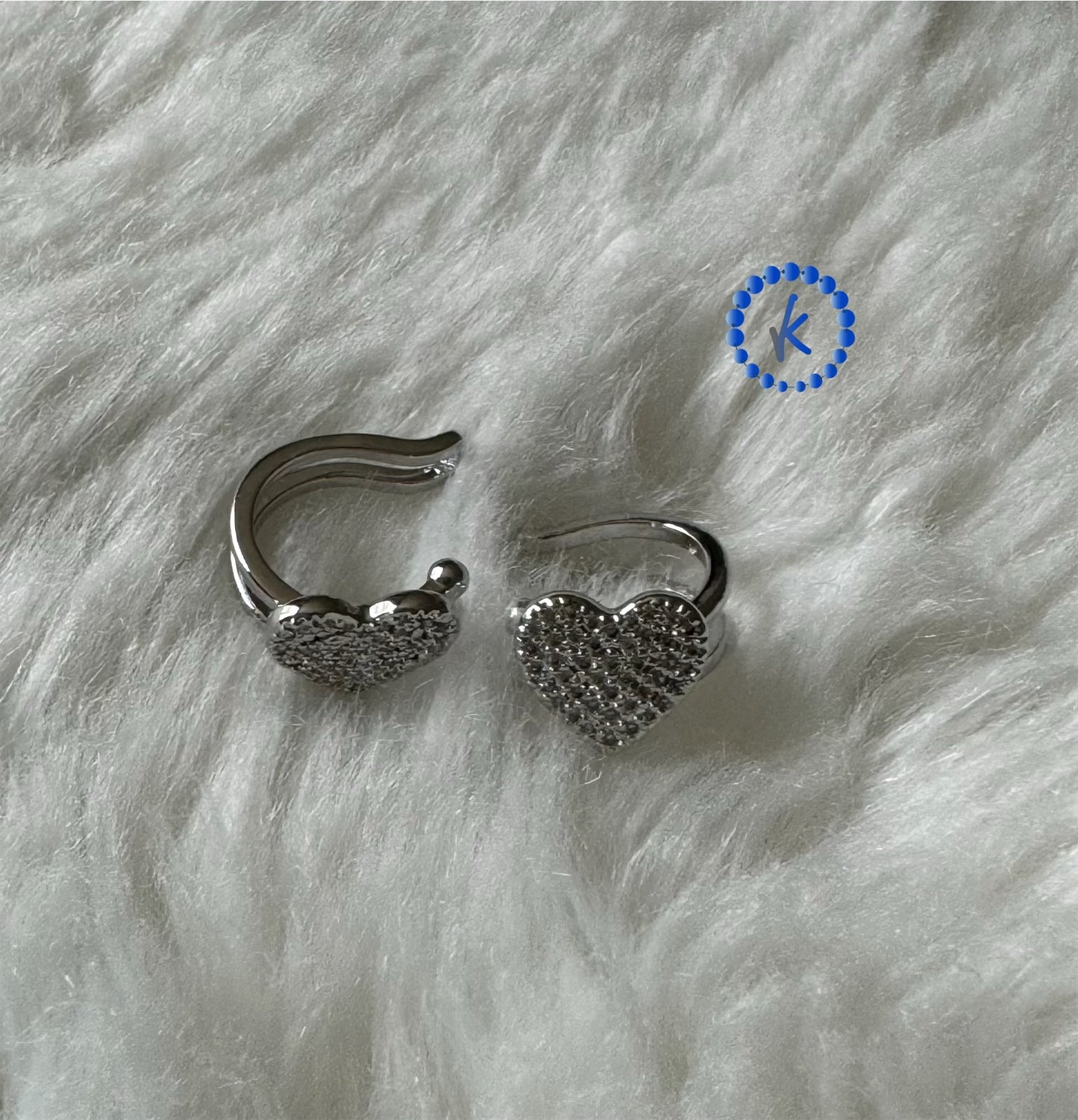 Wonderful Heart Zirconia Ear Cuff