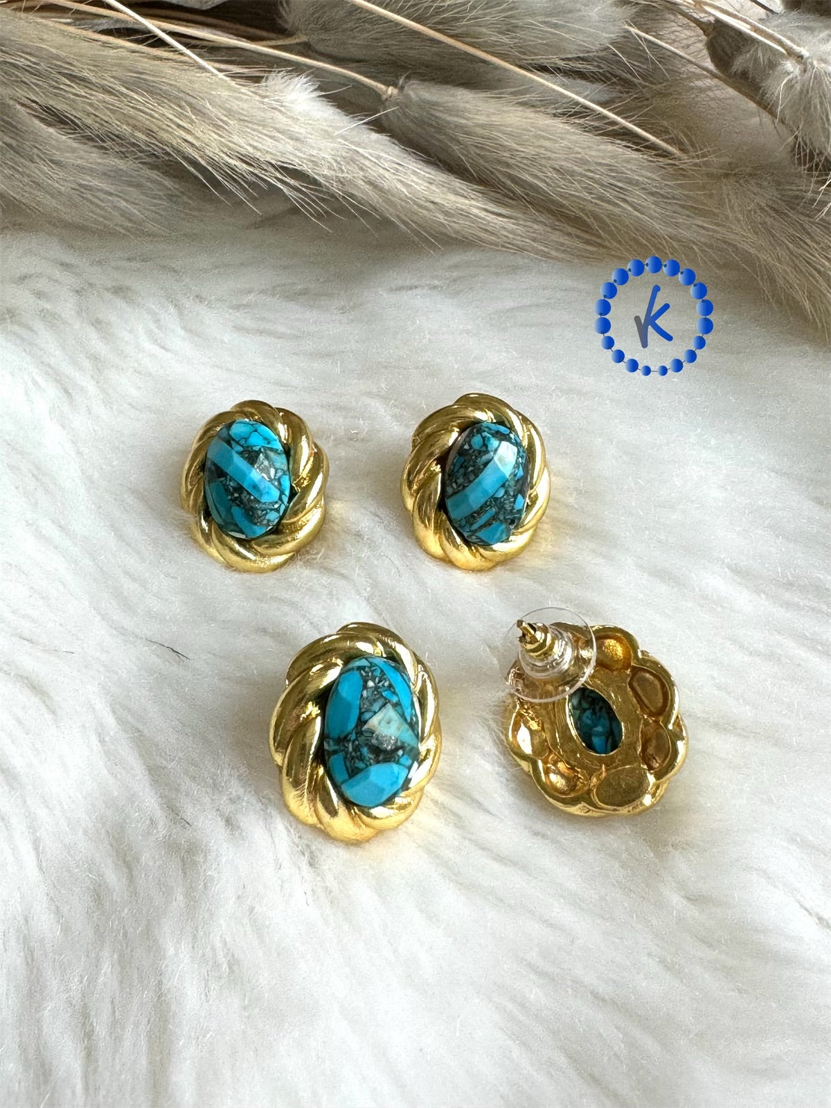 Amazing Turquoise Gemstone Post Earrings