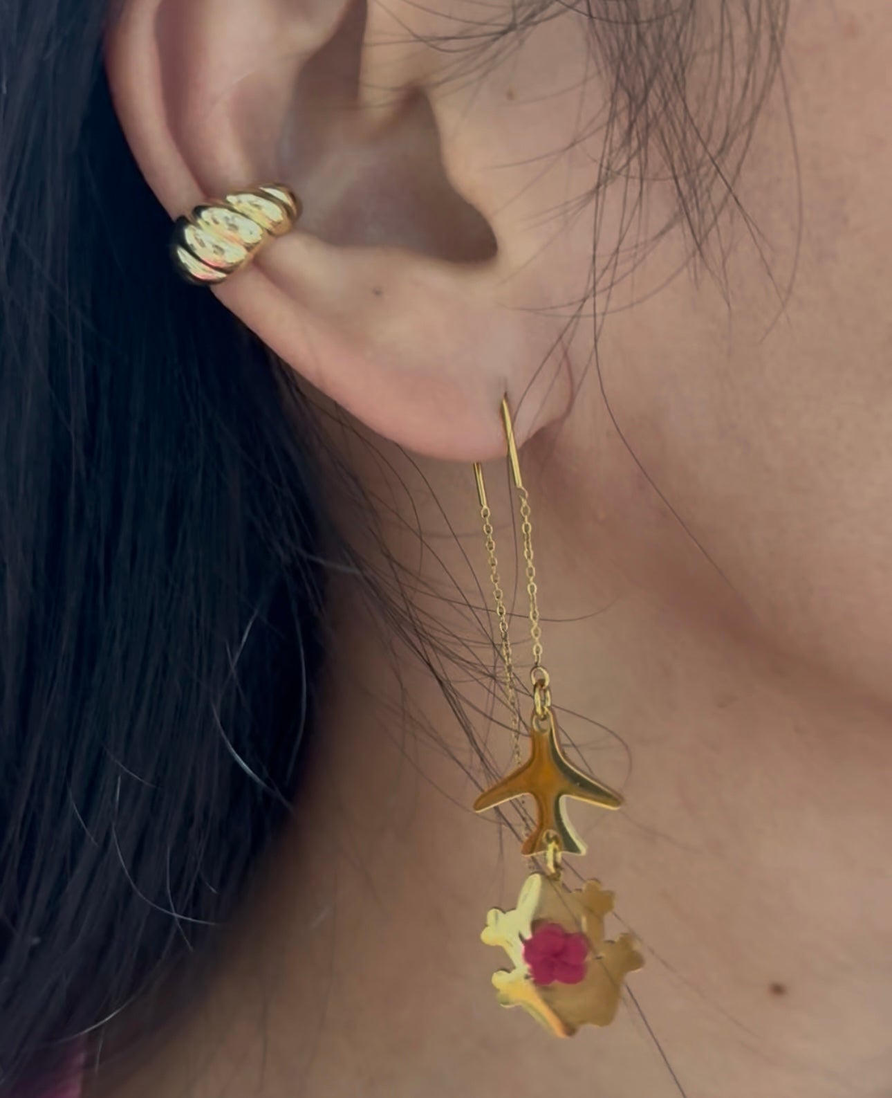 Beautiful boricua in the sky earrings