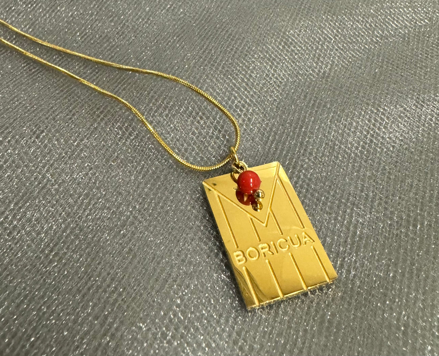 Stainless Steel Flag PR Necklace