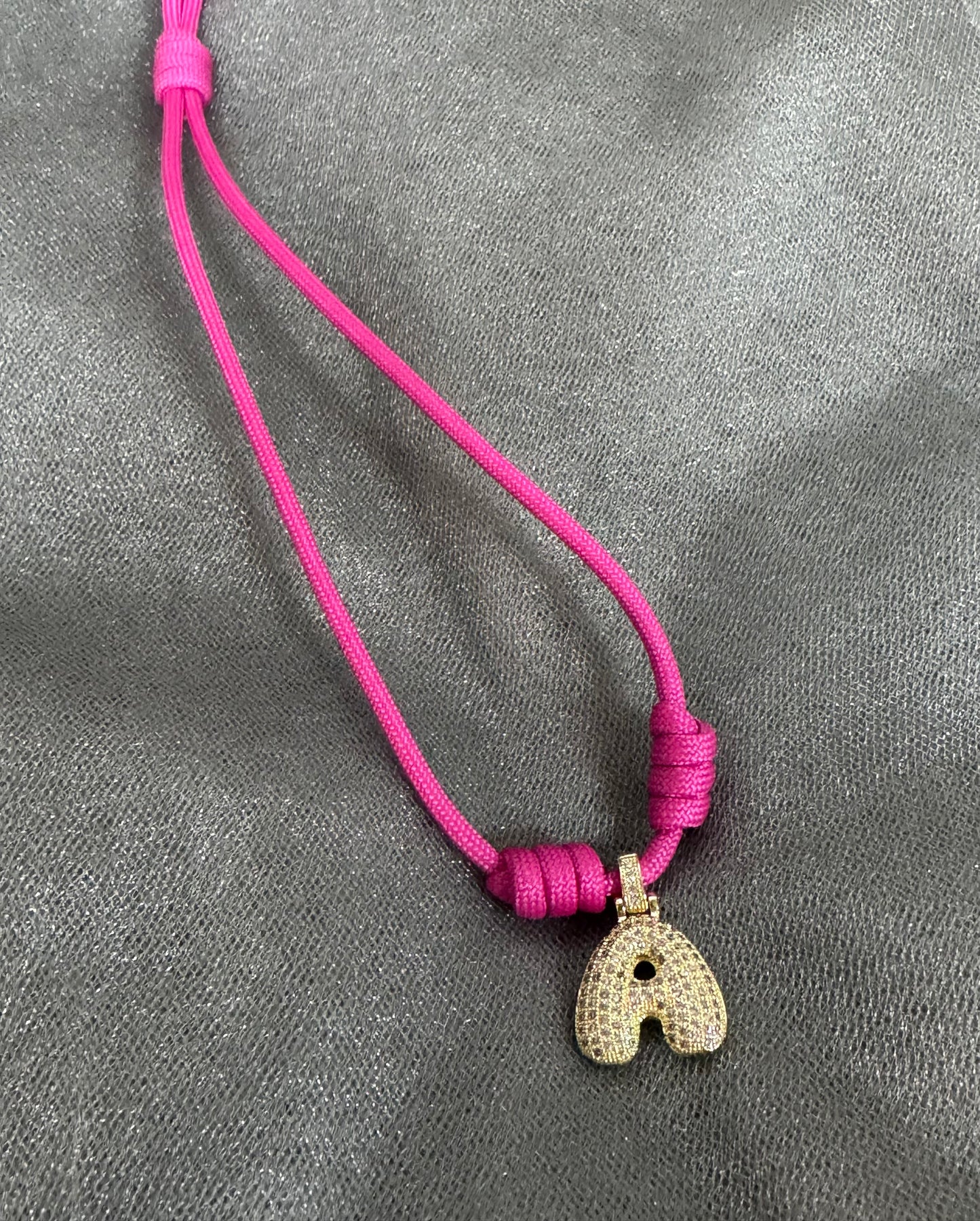 Elegant zirconia with paracord necklace