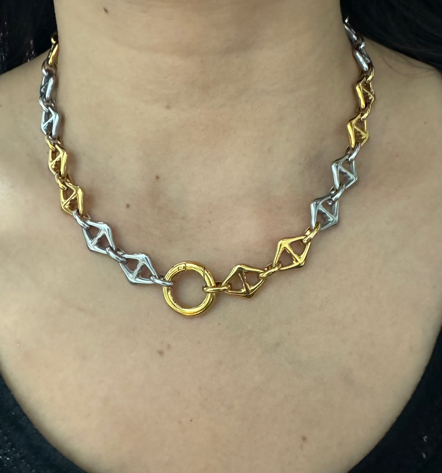 Elegance Dual Rhombus Necklace
