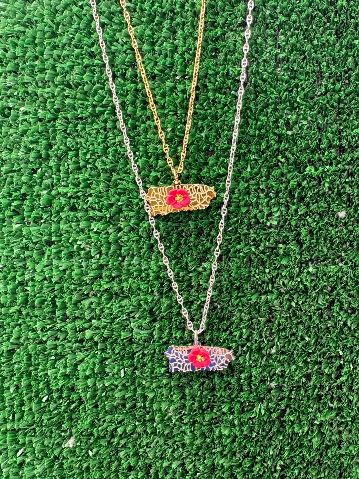 Puerto Rico island pride necklace