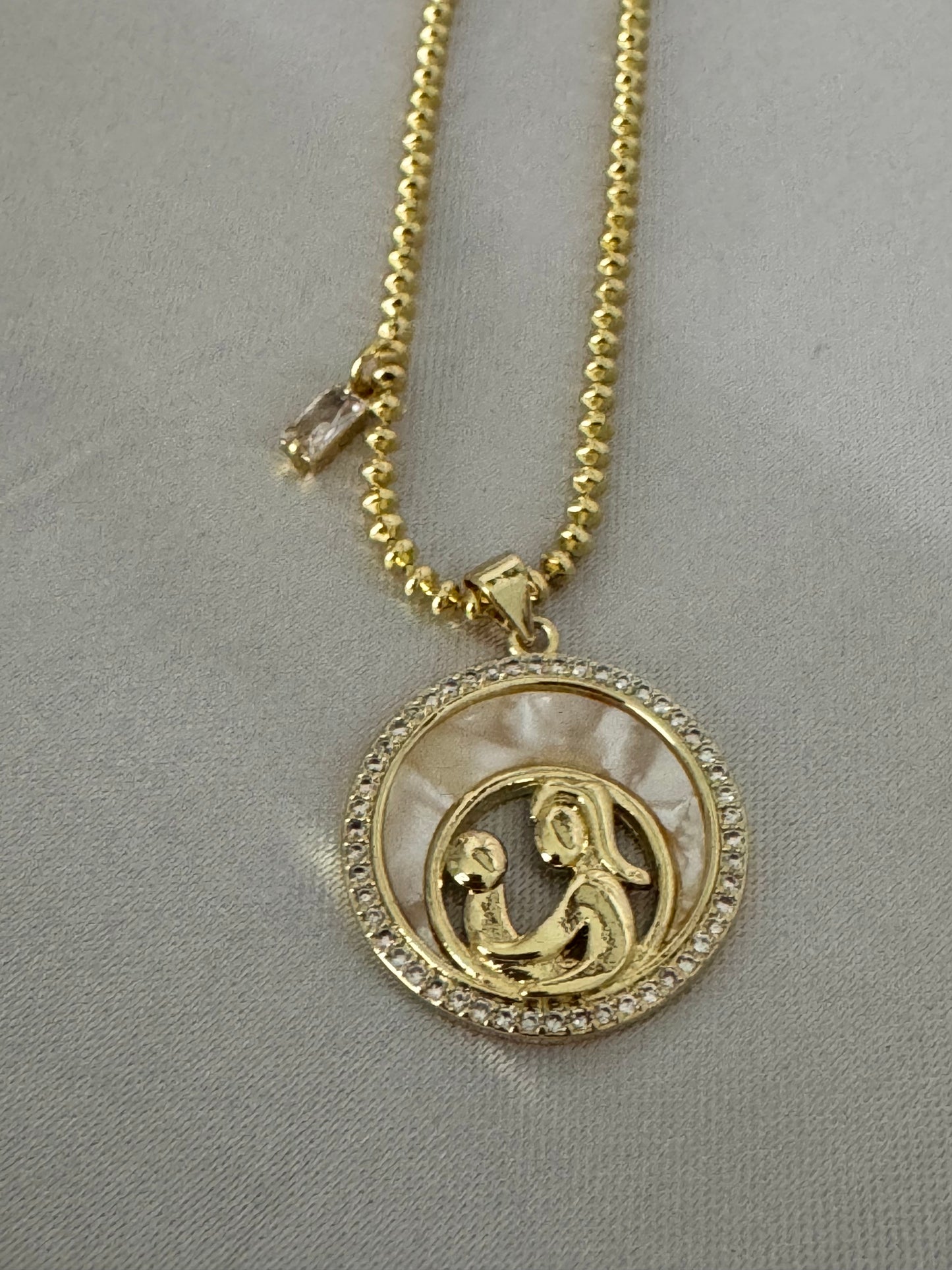 Shell pendant mom necklace