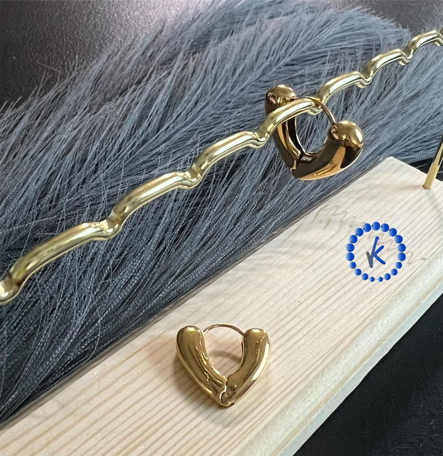 Wonderful Stainless Steel Heart Hoop Earrings
