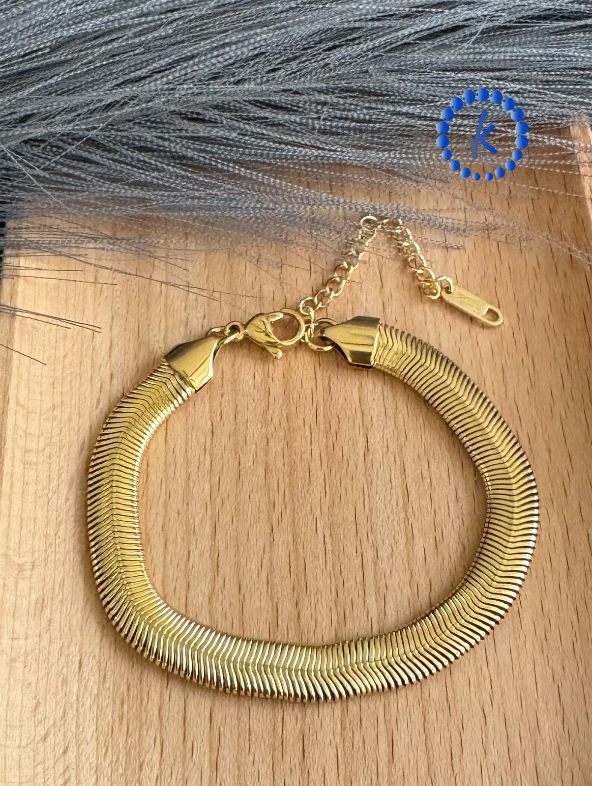Casual Gold Stainless Steel Bracelet