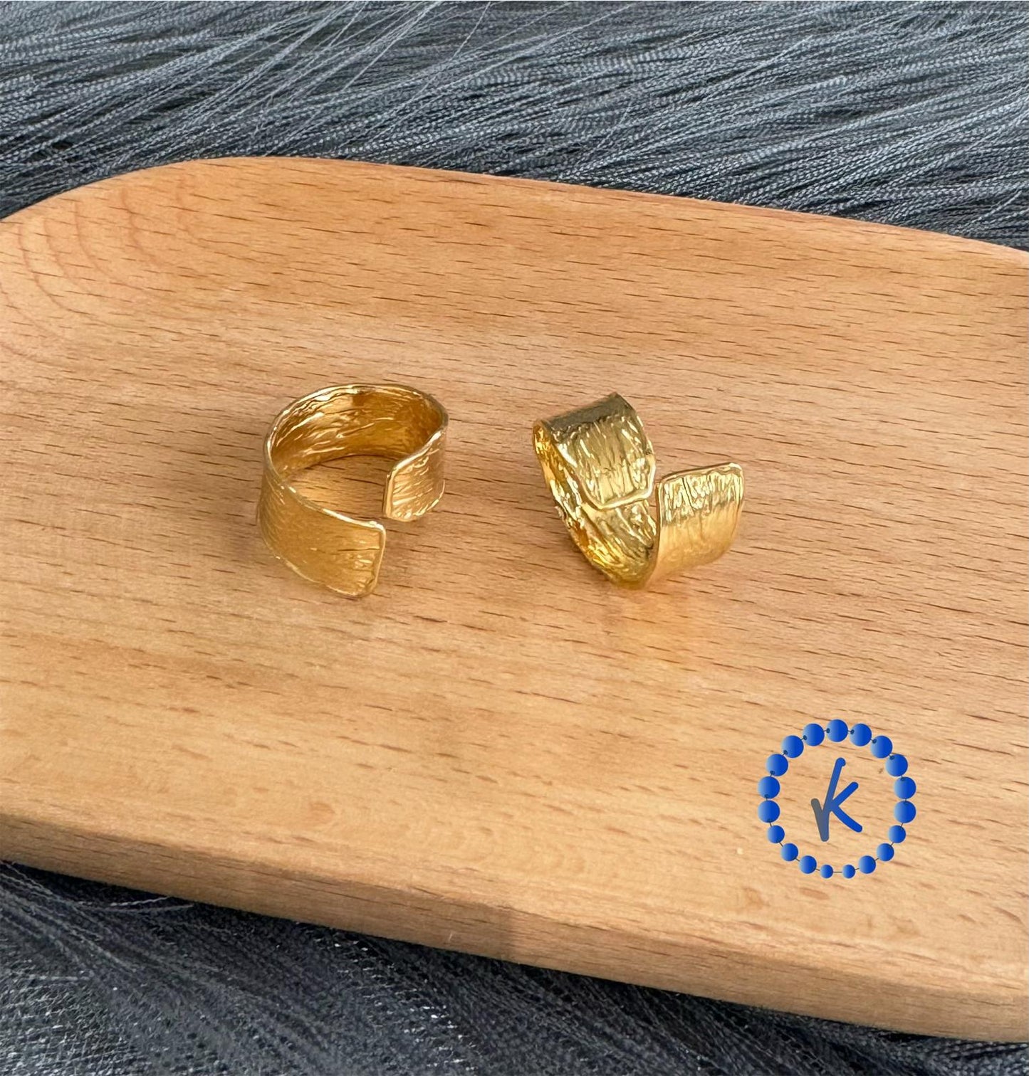 Casual Gold Stainless Steel Ring