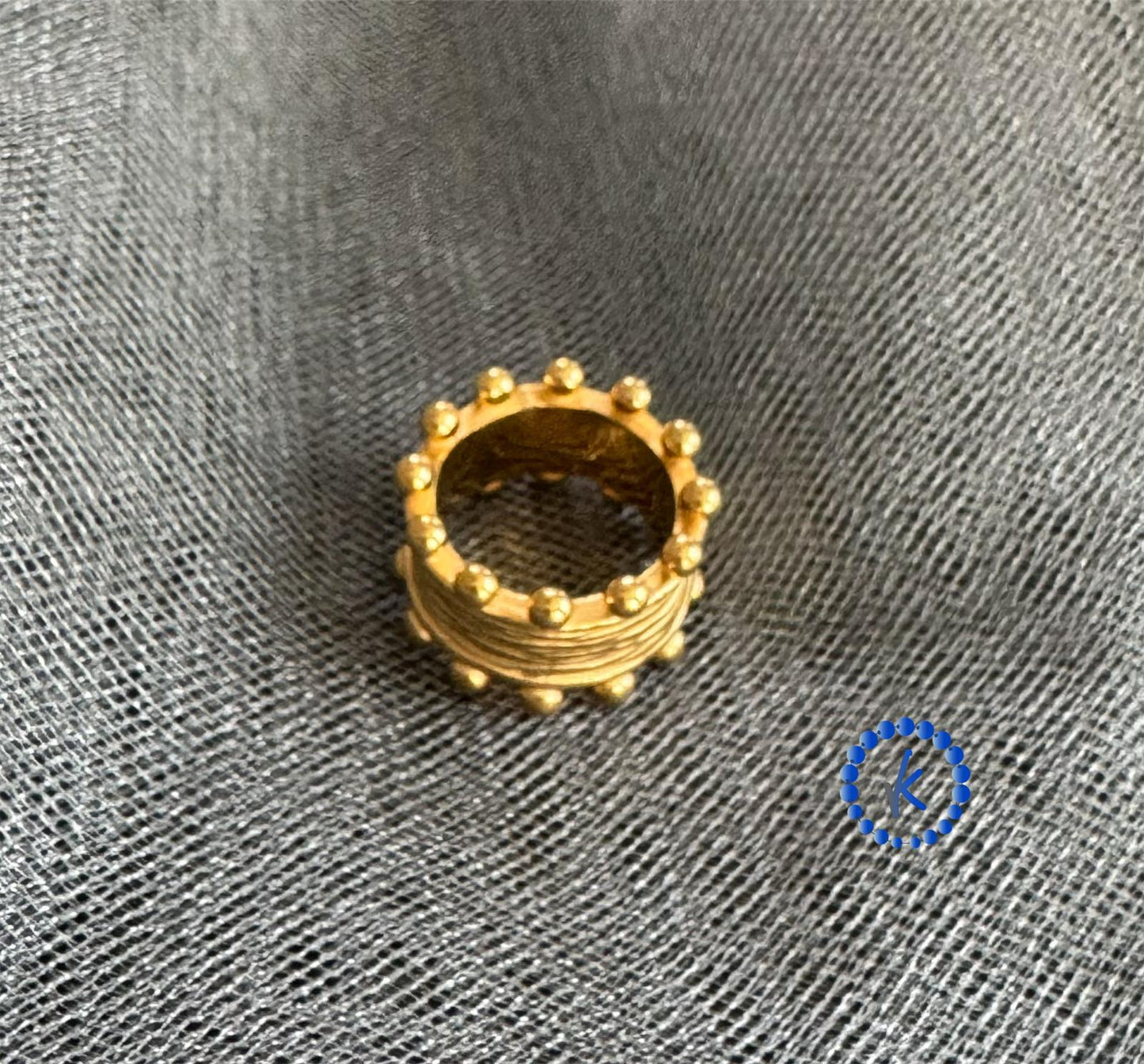 Casual Stainless Steel hammered style ring