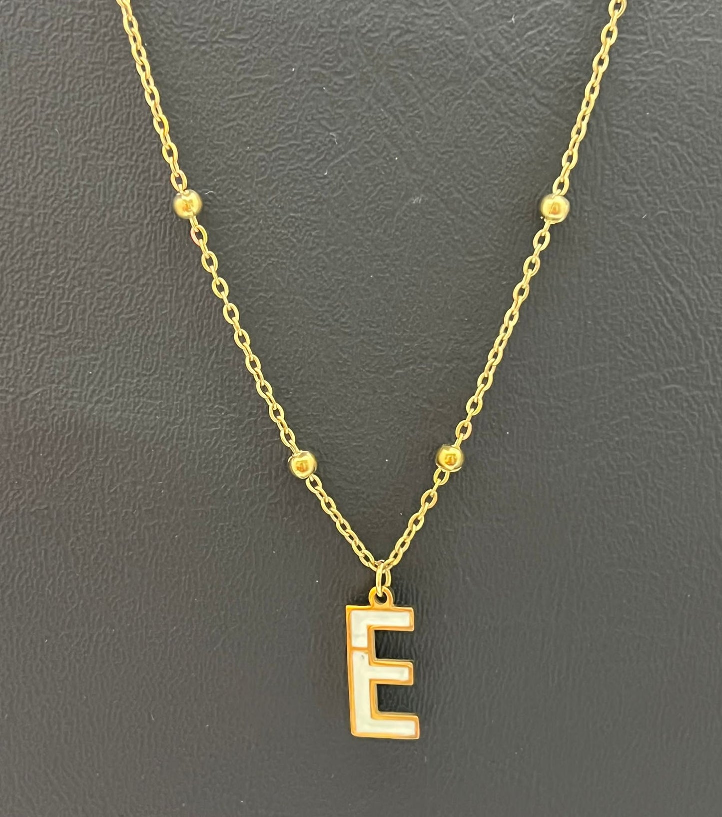 Enamel Stainless Steel Letter Charm