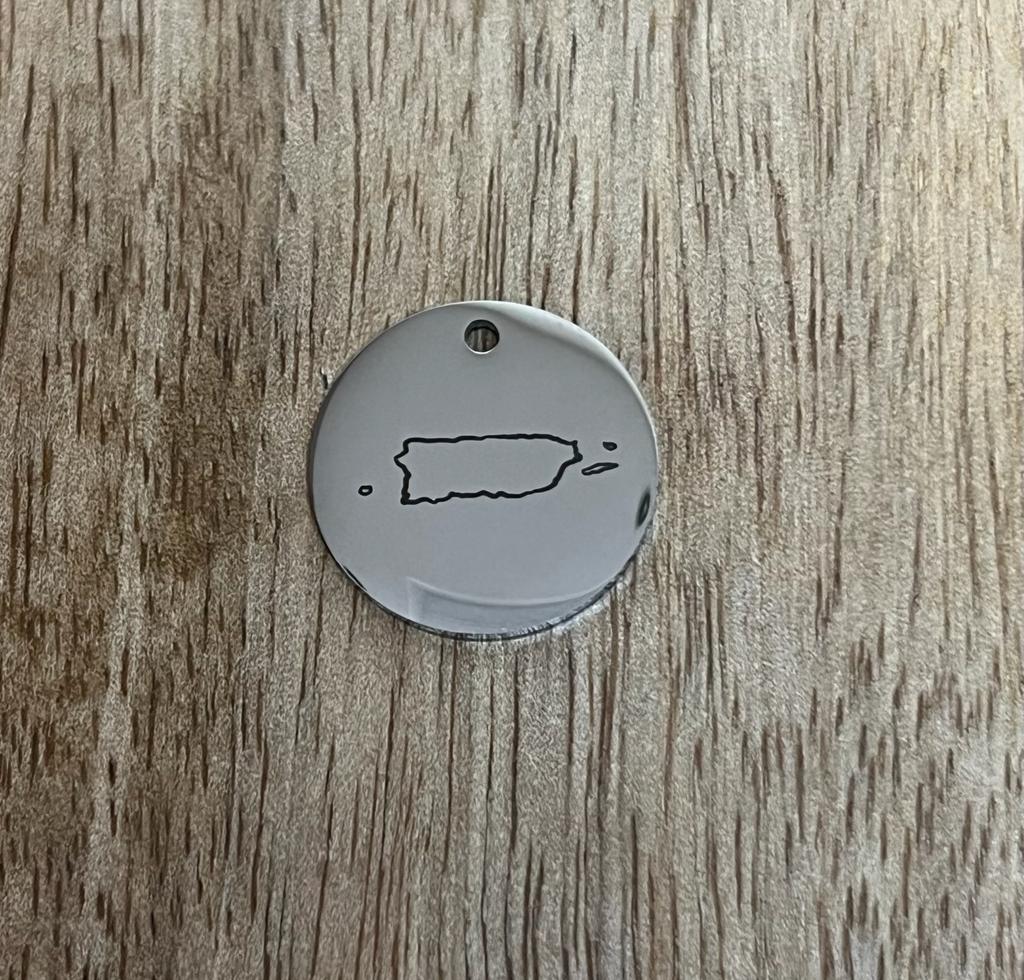 Stainles Steel Puerto Rico Charm