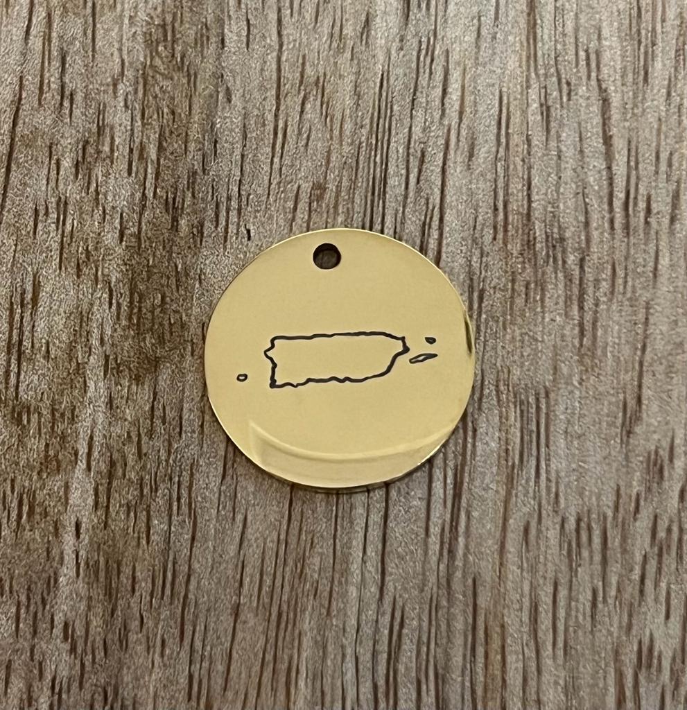 Stainles Steel Puerto Rico Charm