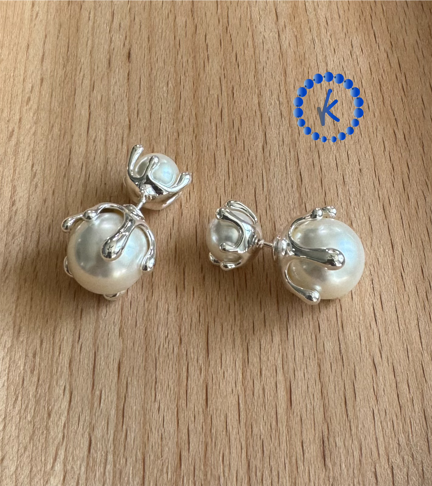 Doble Side Pearl Earrings