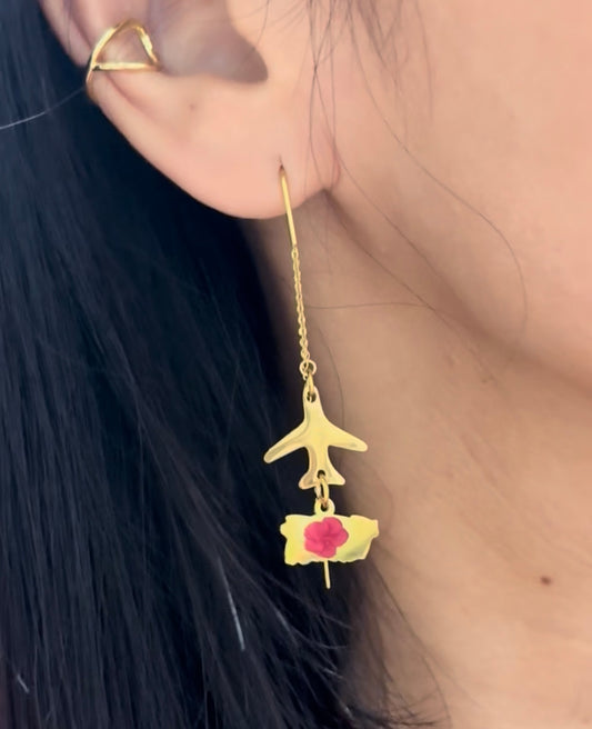 Beautiful boricua in the sky earrings