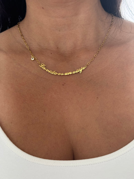 Amazing Stainless Steel Phrase Necklace