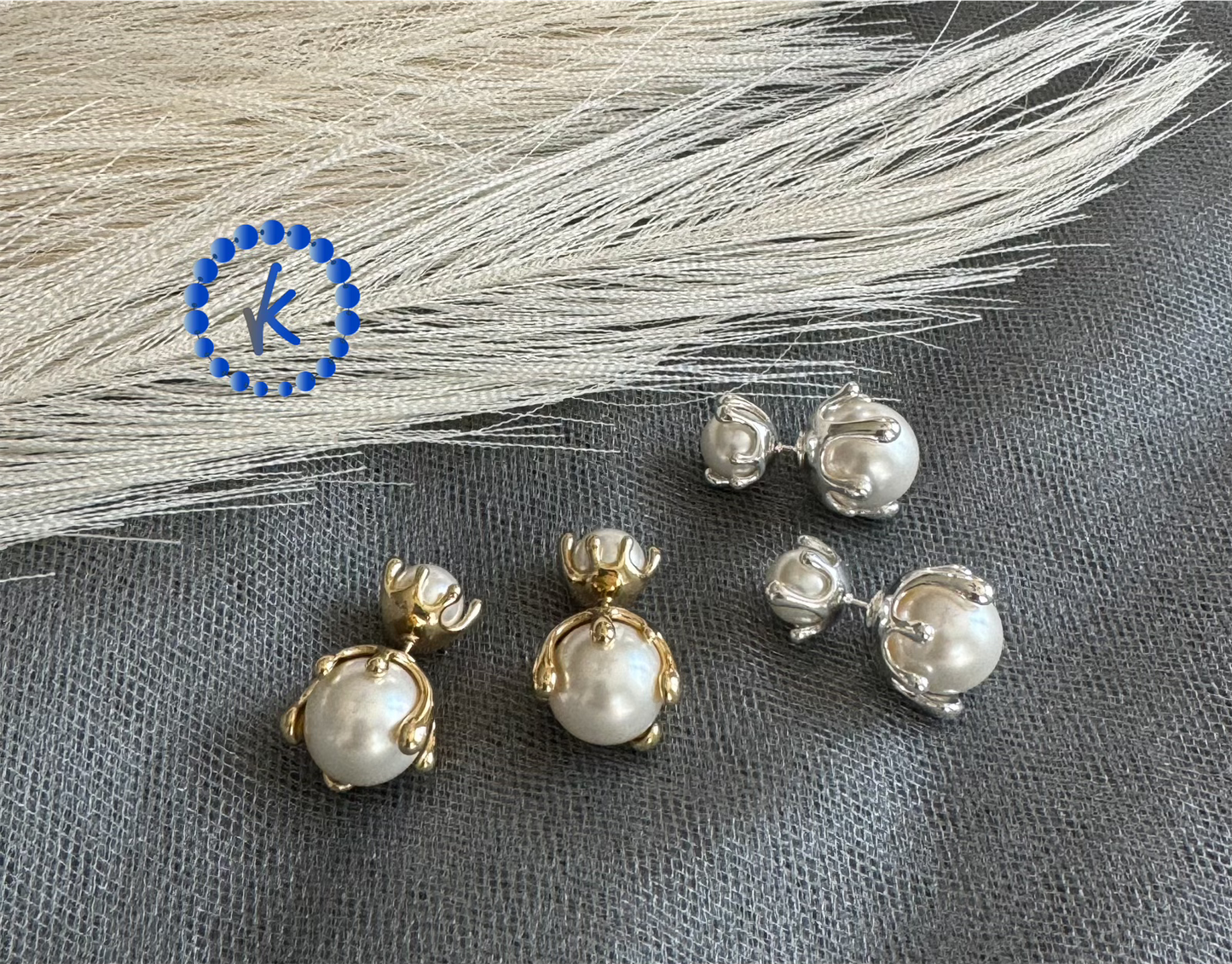 Doble Side Pearl Earrings