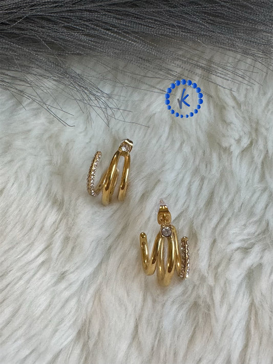 Spiral Zircone Earrings