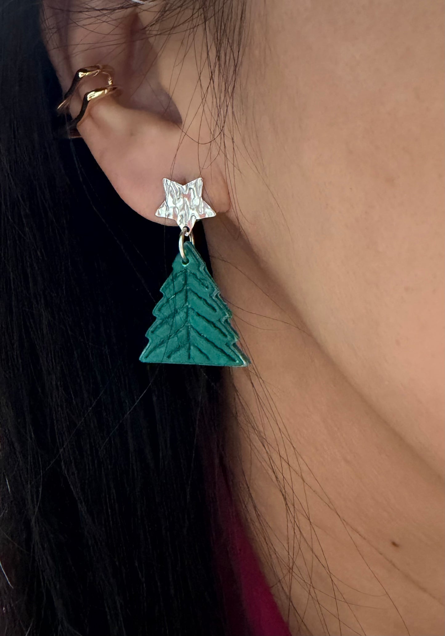 Polymer clay Classic Christmas earrings