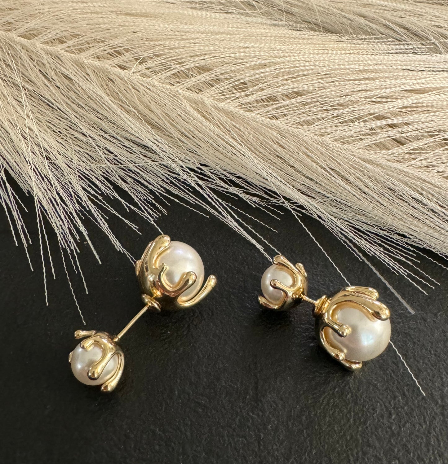 Doble Side Pearl Earrings