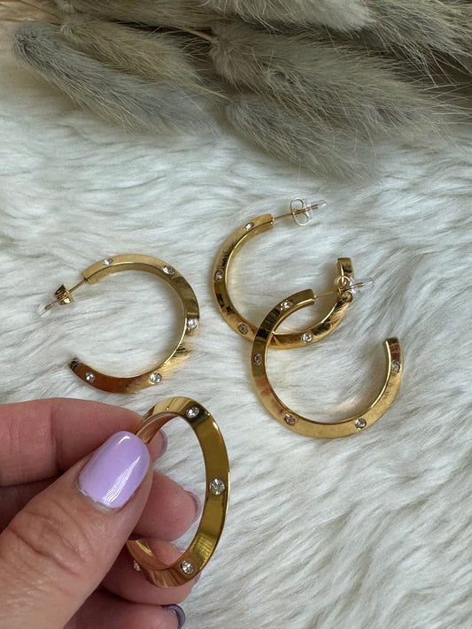 Crystal Hoop Earrings