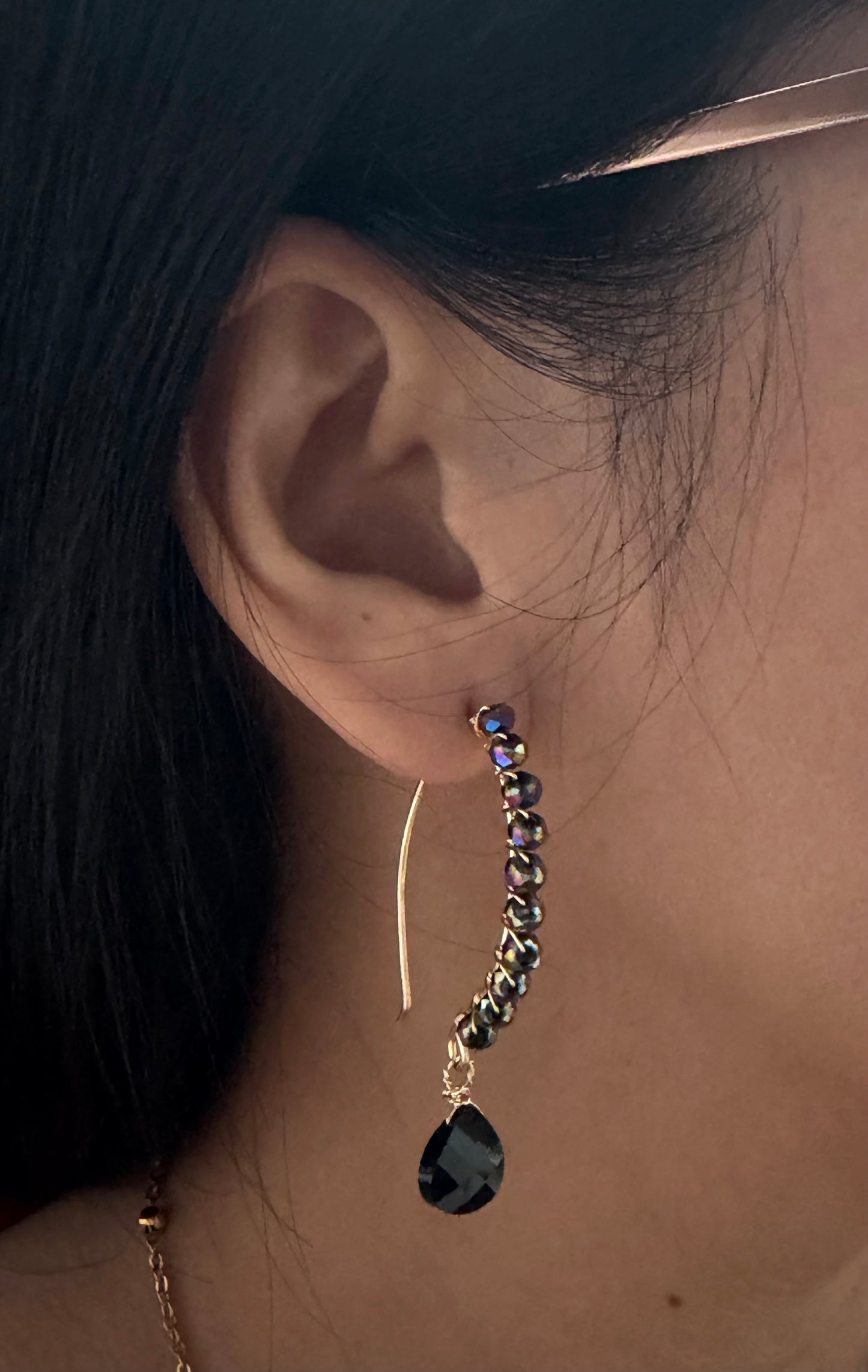 Elegant curve drop earrings