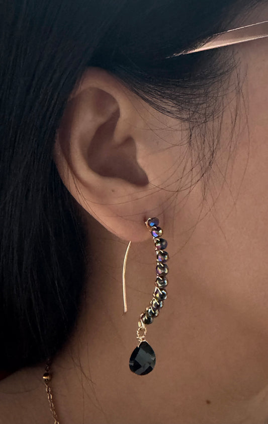 Elegant curve drop earrings