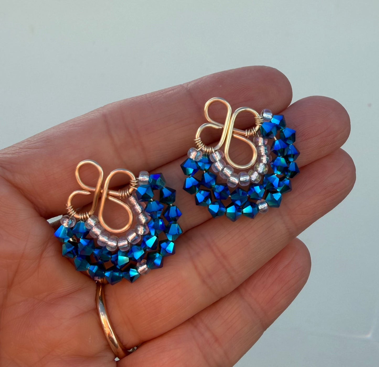 Elegant Swarovski Fan Drops earrings