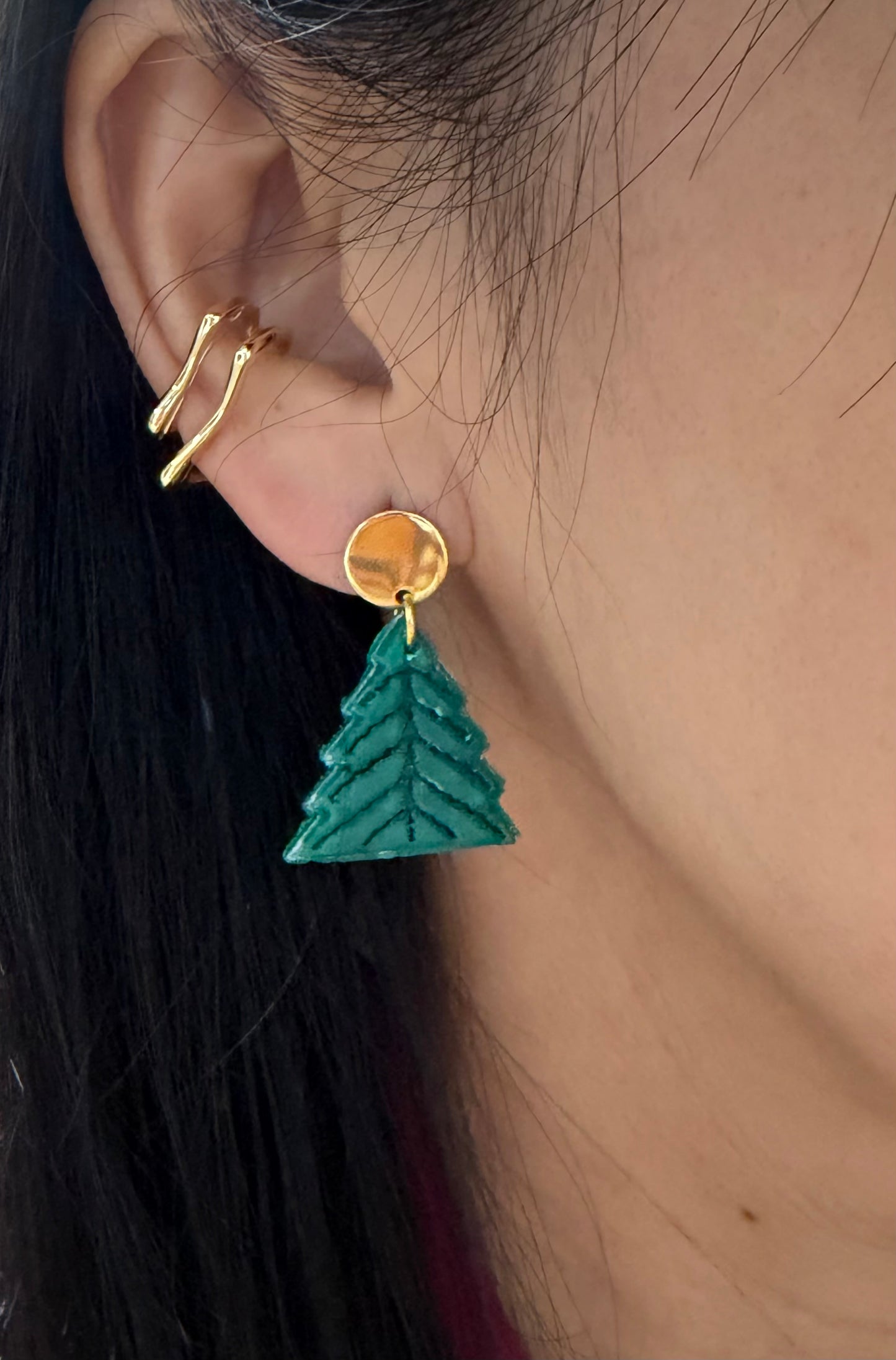 Polymer clay Classic Christmas earrings