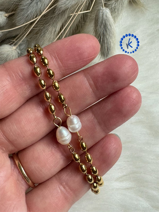 Freshwater Pearl Rice Bead Chain