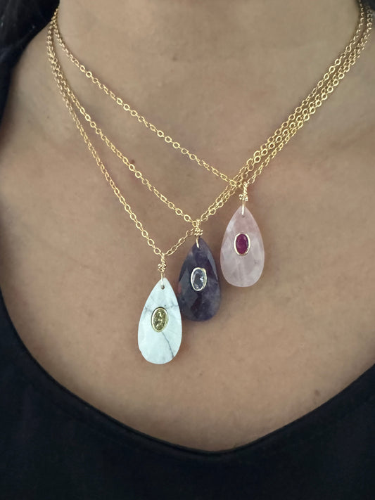 Elegant Droplet Spark Necklace