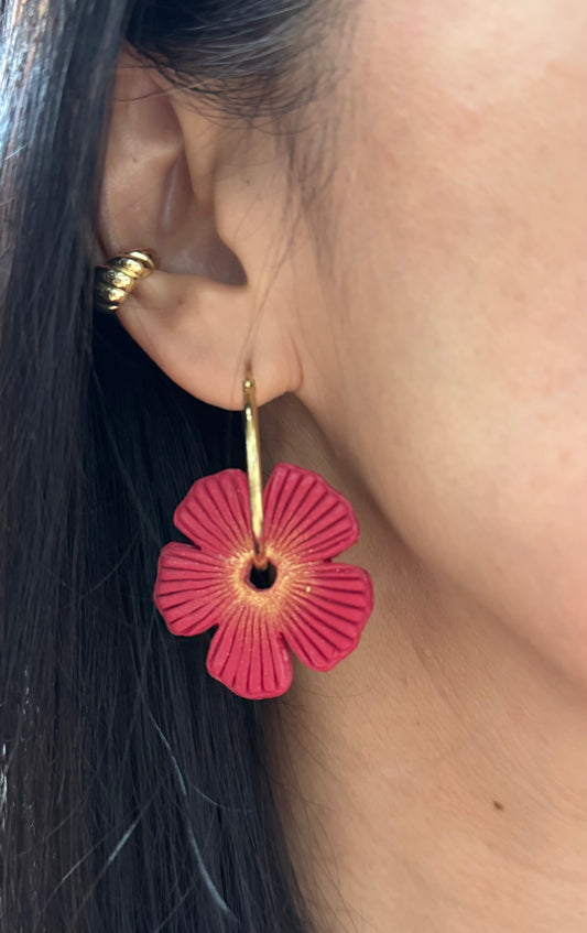 Elegant 5-petal flower earrings