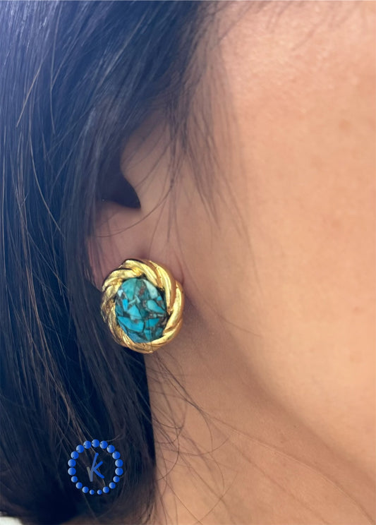 Amazing Turquoise Gemstone Post Earrings