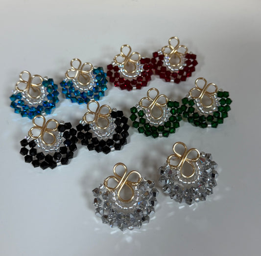 Elegant Swarovski Fan Drops earrings