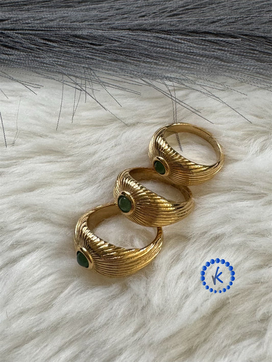 Jade Gemstone Strip Ring