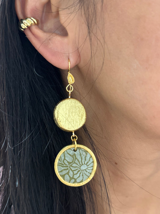 Beautiful green polymer earring