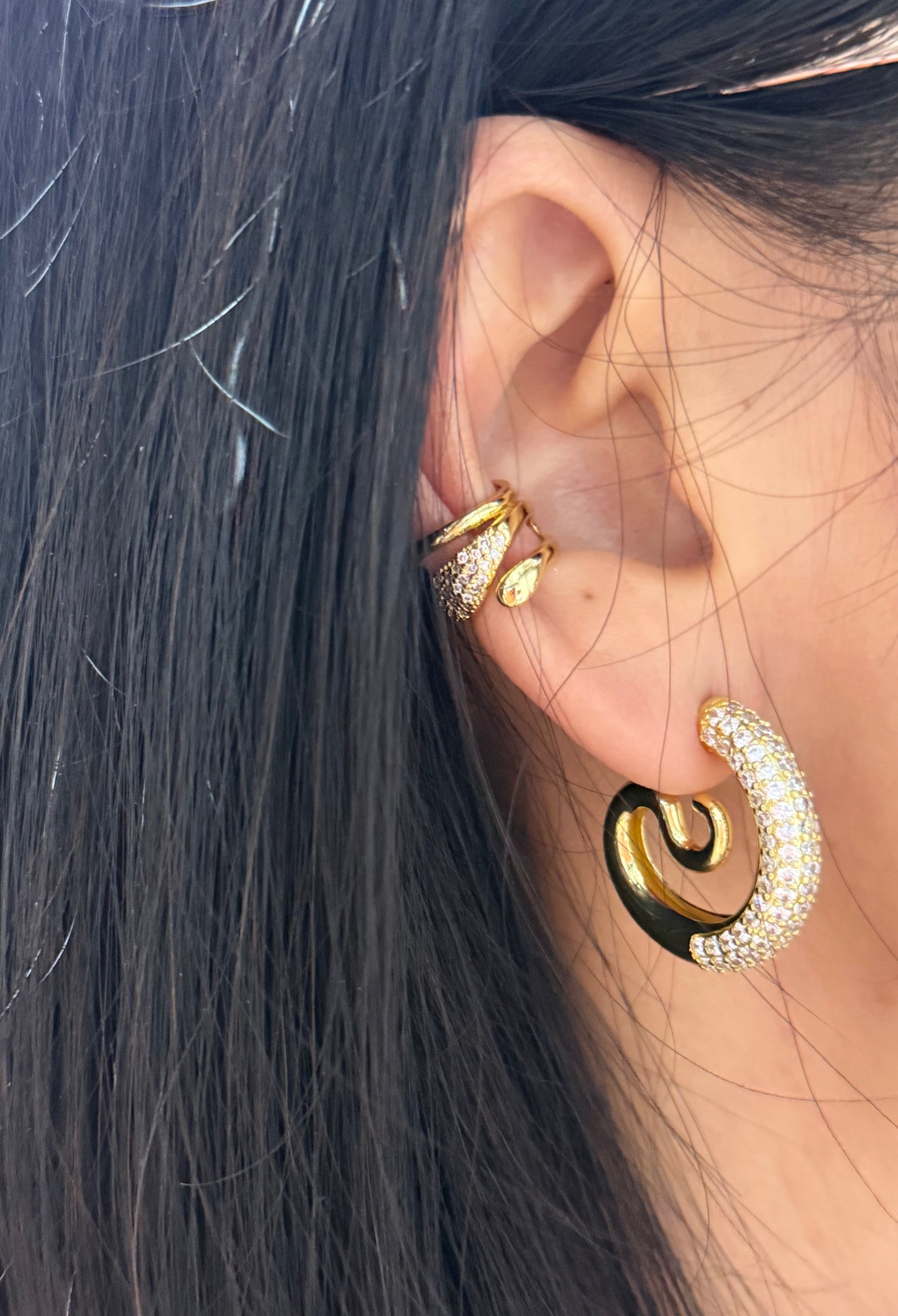 Elegant Eclipse Hoops Earrings