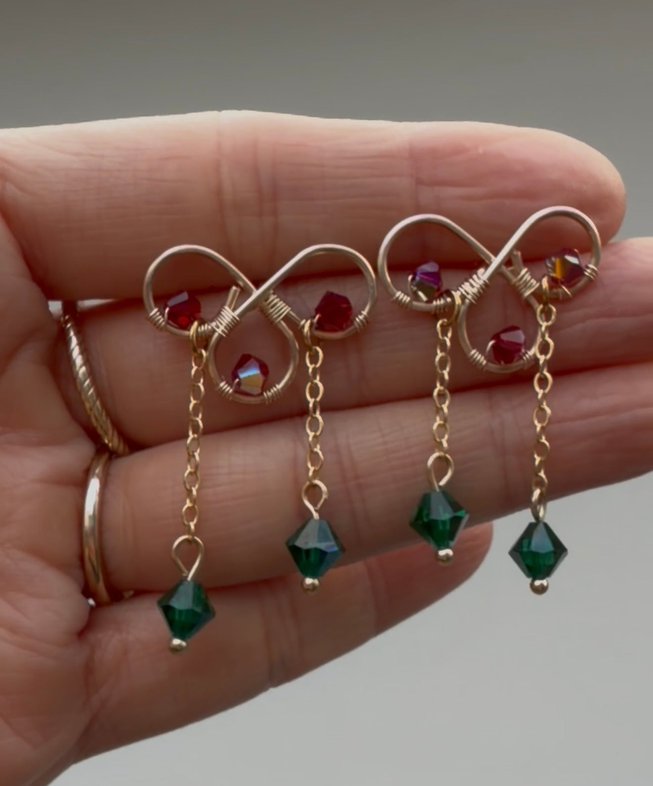 Flower Chandelier wire earrings