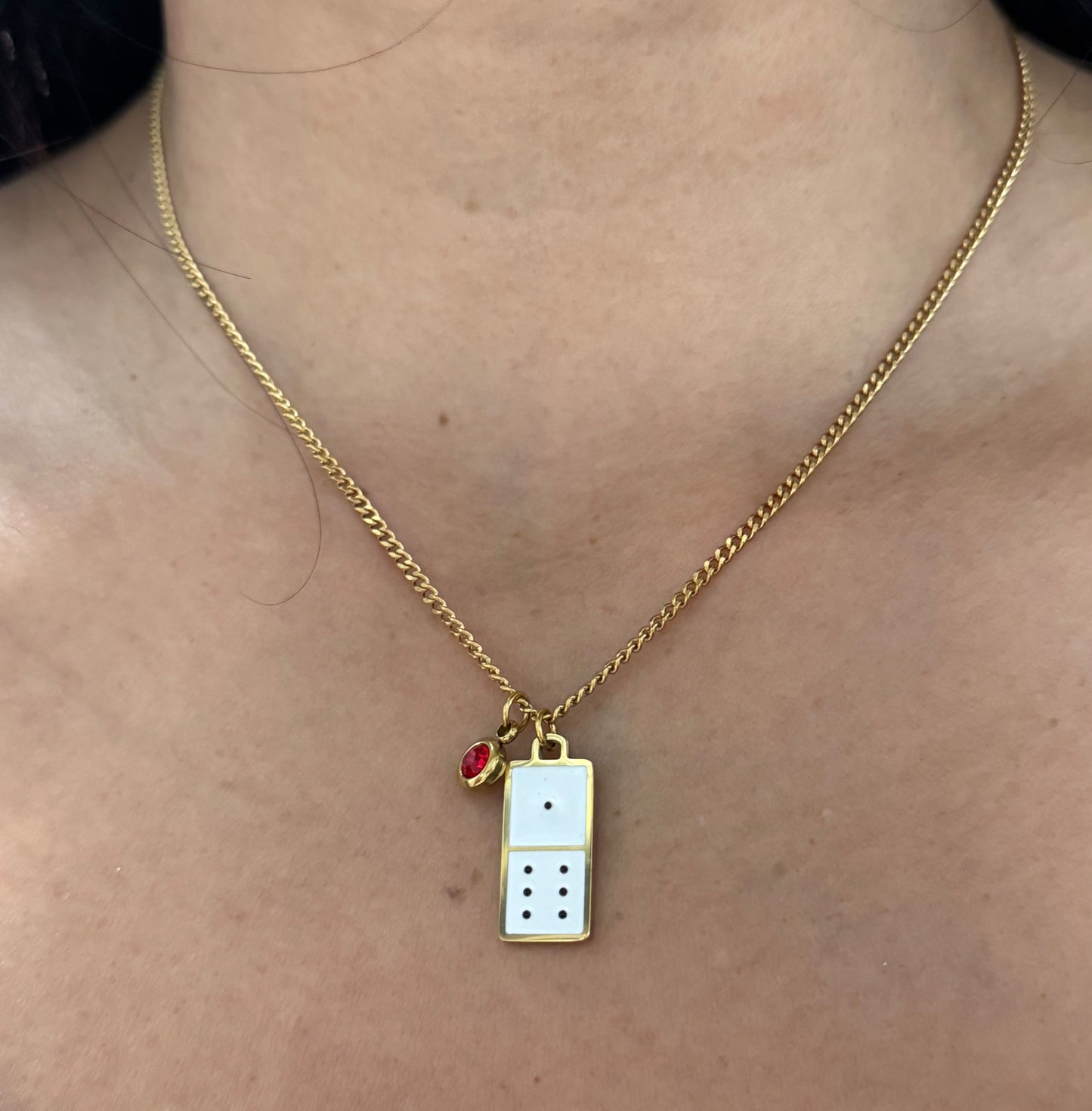 Beautiful Lucky domino necklace