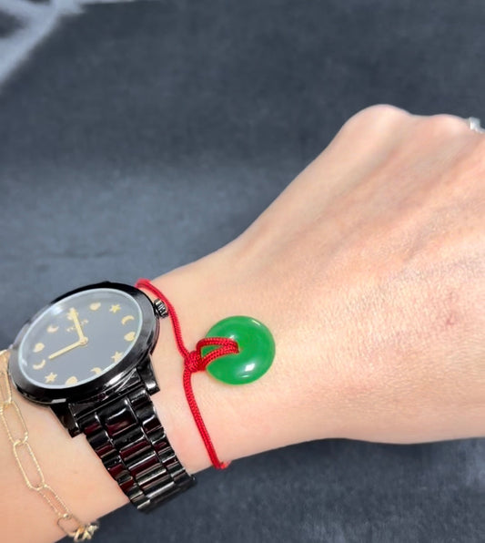 Jade cord bracelet