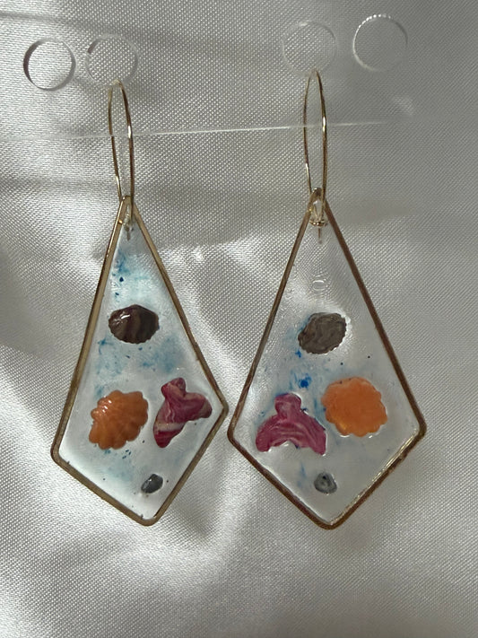 Mermaid Shell Resin Earrings