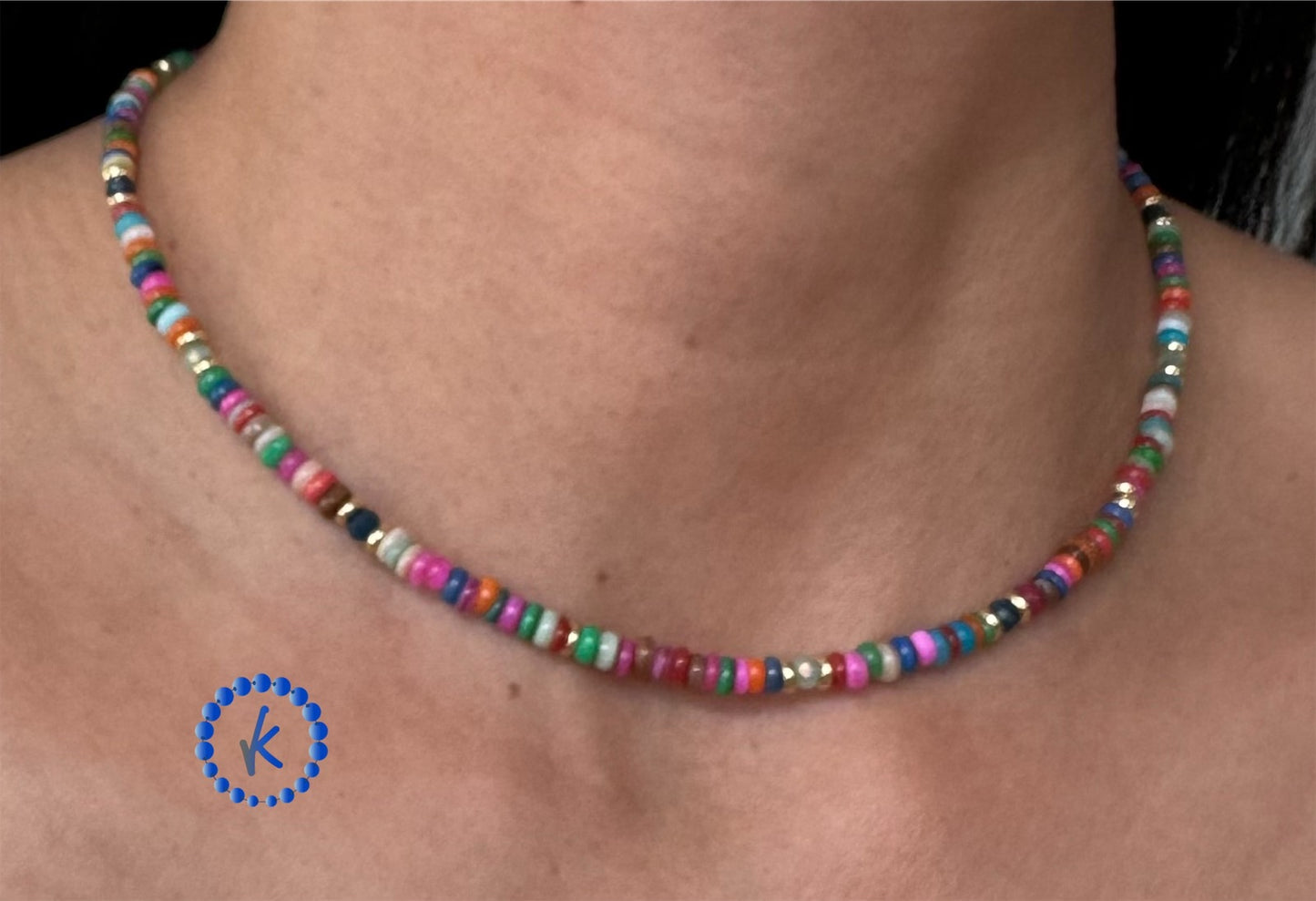 Multicolor Shell bead necklace