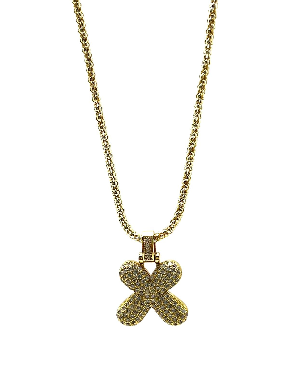 Gold Zirconia Charm Necklace