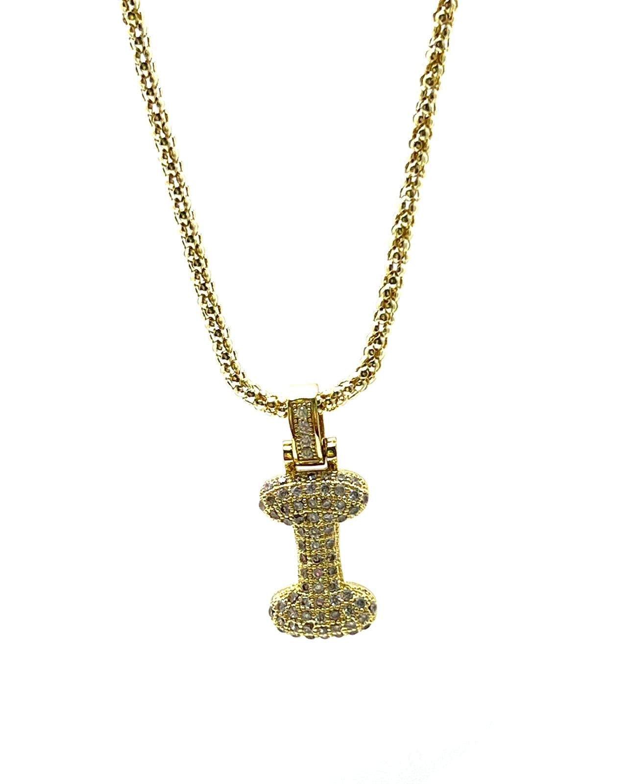 Gold Zirconia Charm Necklace