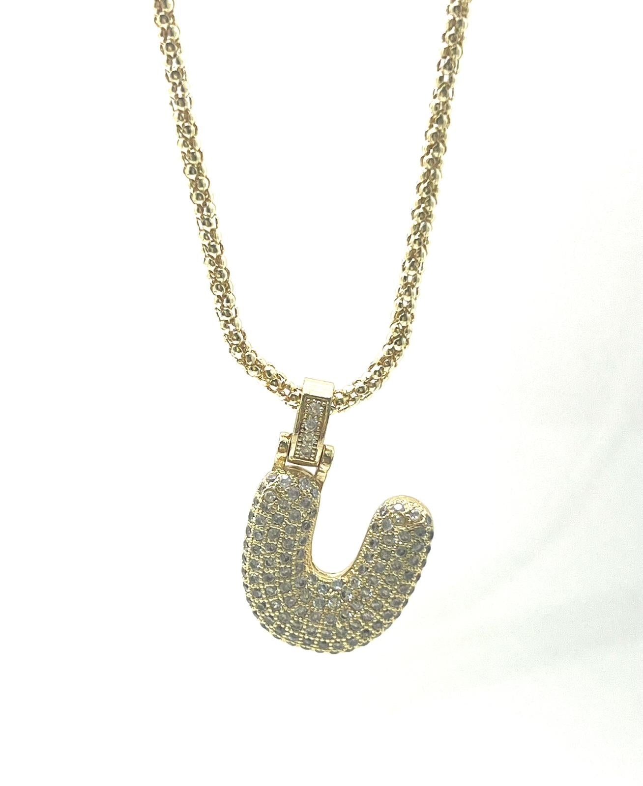 Gold Zirconia Charm Necklace