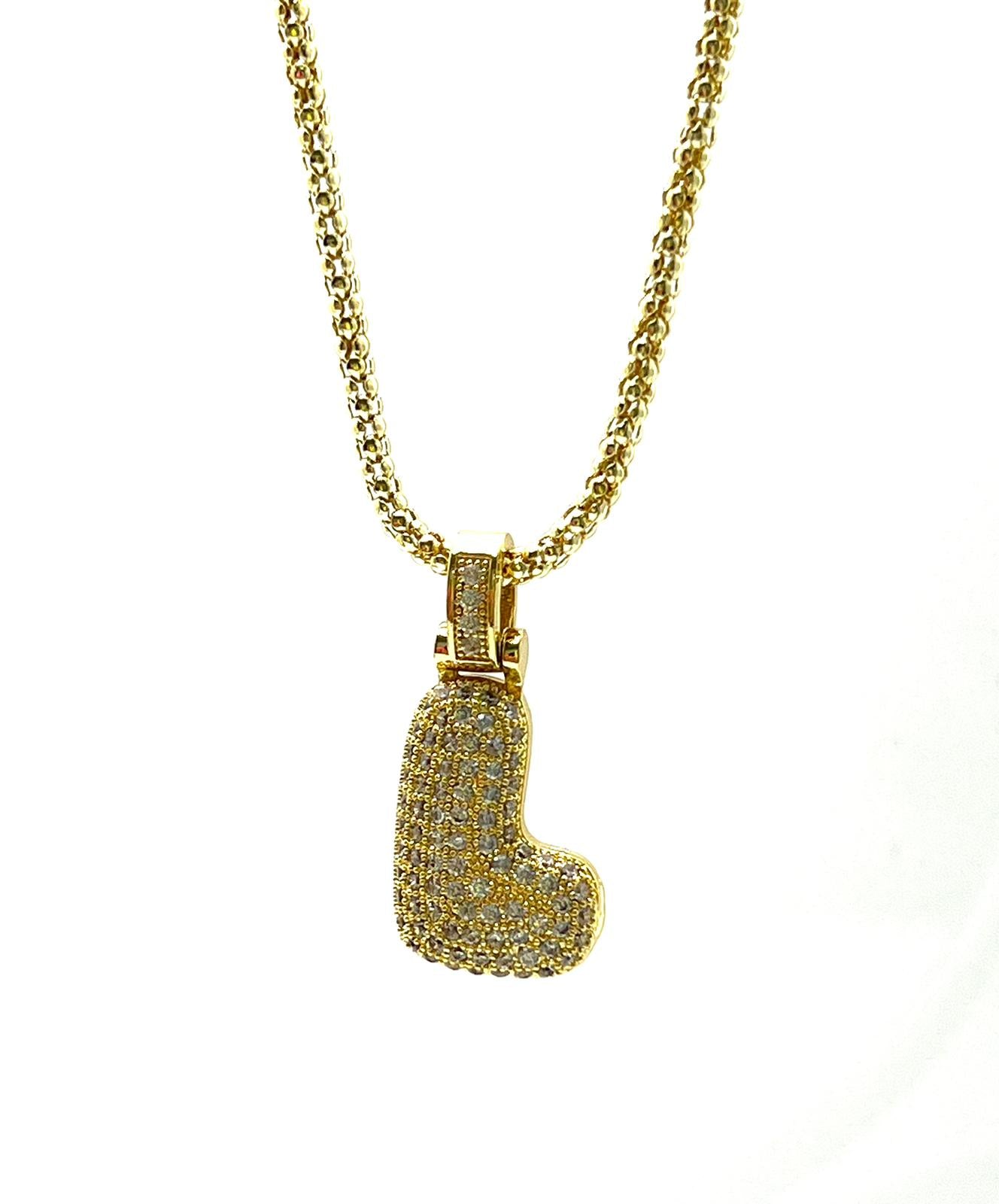 Gold Zirconia Charm Necklace