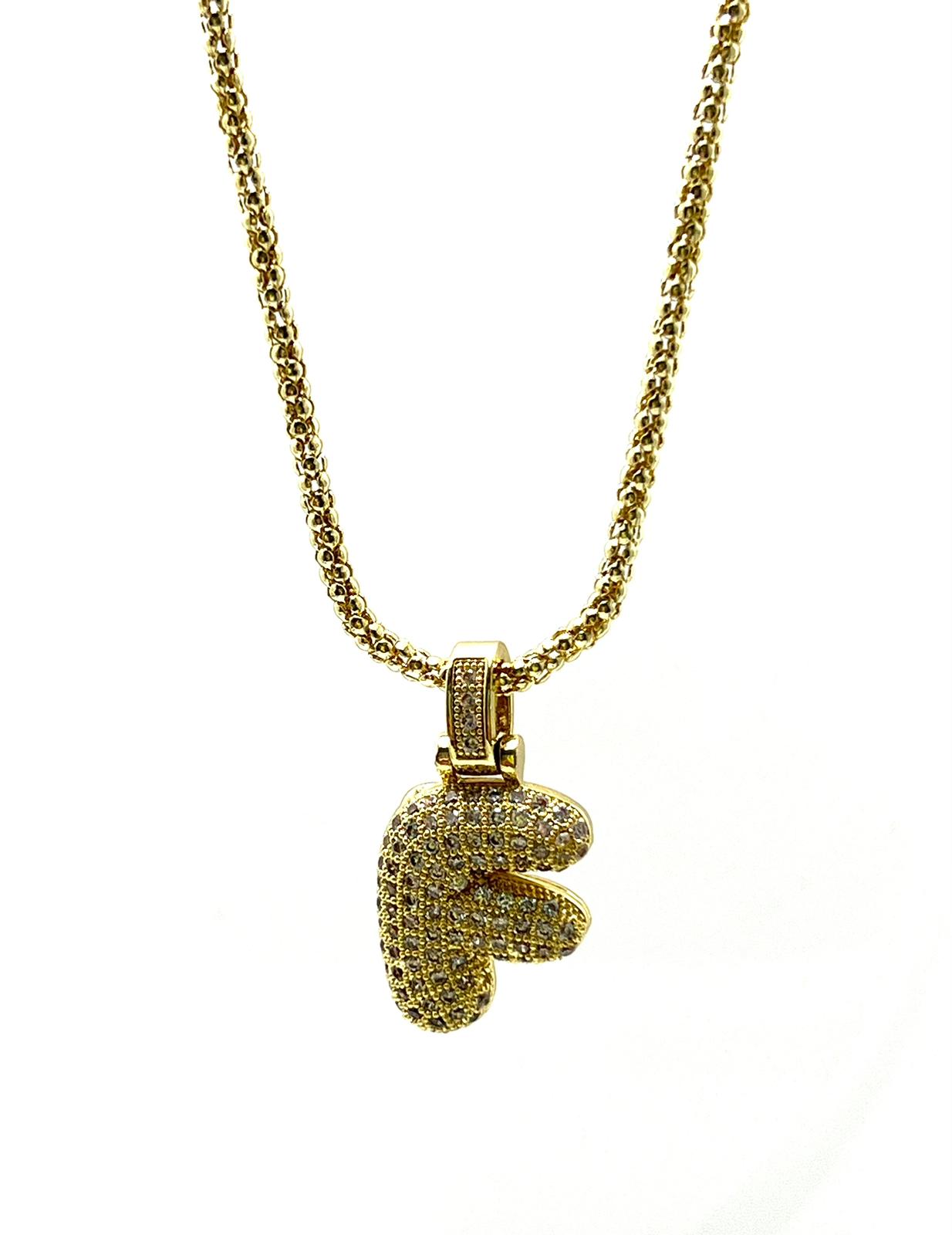 Gold Zirconia Charm Necklace
